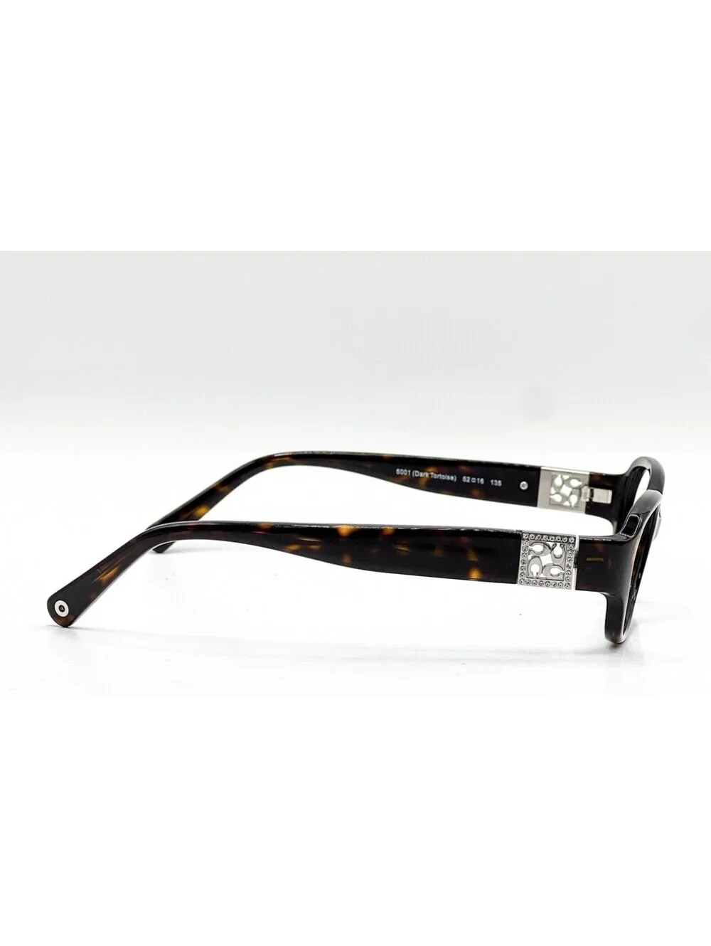 Coach HC 6007B 5001 Dark Tortoise Rectangle Authentic Eyeglass Frames 52-16